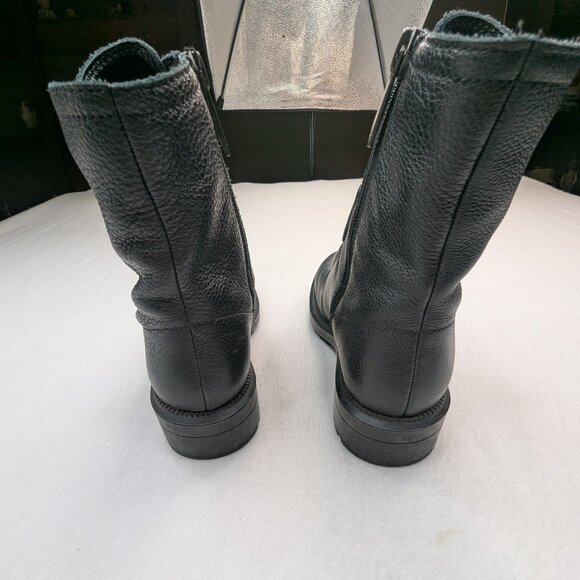 Aquatalia Men’s Waterproof Leather Elastic Strap Side Zip 401267 Combat Boots 6M - Picture 6 of 15